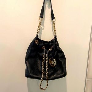 Bucket Handbag - Black & Gold